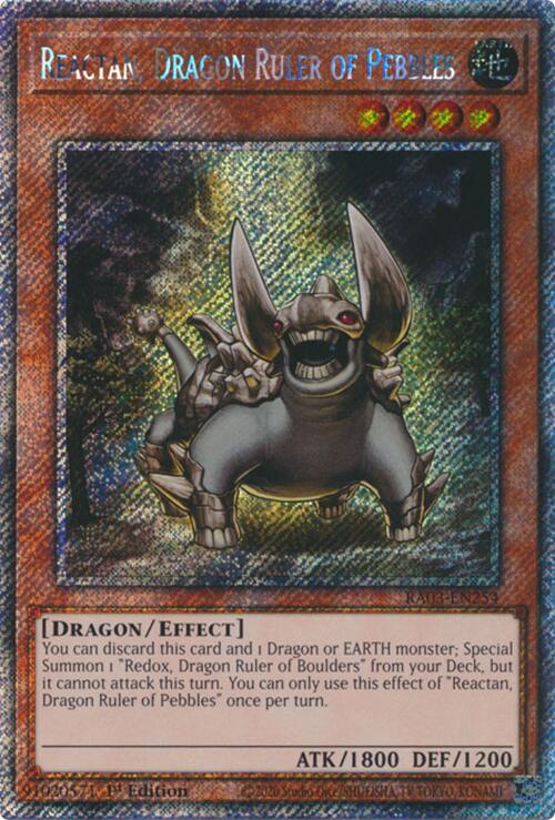 Reactan, Dragon Ruler of Pebbles (Platinum Secret Rare) [RA03-EN254] Platinum Secret Rare | Mega City Incorporated