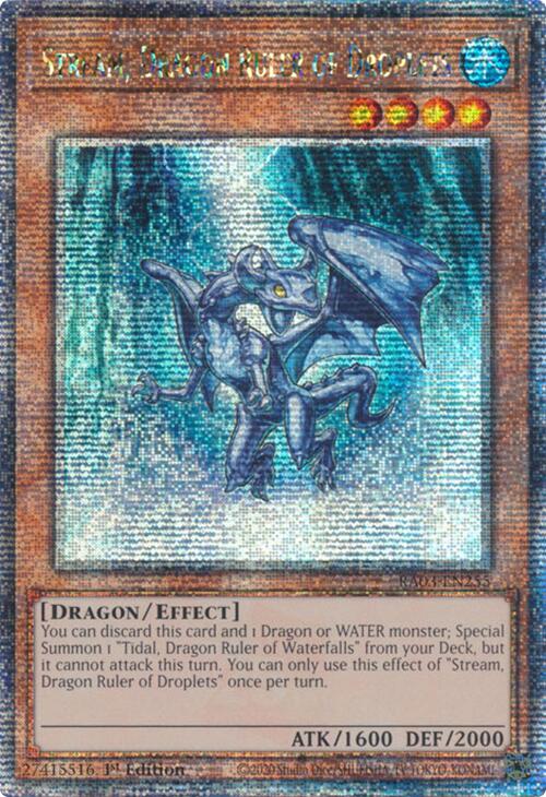 Stream, Dragon Ruler of Droplets (Quarter Century Secret Rare) [RA03-EN255] Quarter Century Secret Rare | Mega City Incorporated