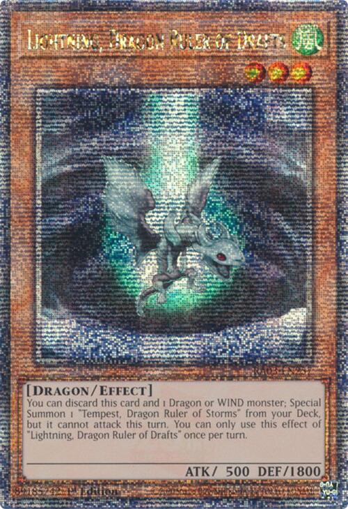 Lightning, Dragon Ruler of Drafts (Quarter Century Secret Rare) [RA03-EN257] Quarter Century Secret Rare | Mega City Incorporated