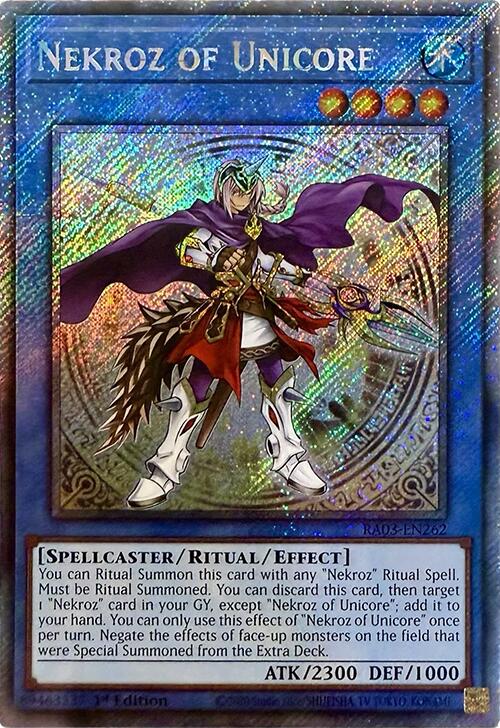 Nekroz of Unicore (Platinum Secret Rare) [RA03-EN262] Platinum Secret Rare | Mega City Incorporated