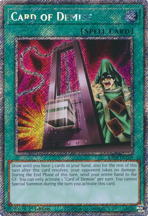 Card of Demise (Platinum Secret Rare) [RA03-EN265] Platinum Secret Rare | Mega City Incorporated