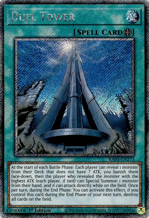 Duel Tower (Platinum Secret Rare) [RA03-EN273] Platinum Secret Rare | Mega City Incorporated