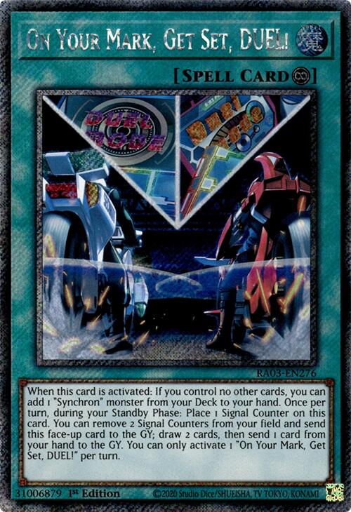 On Your Mark, Get Set, DUEL! (Platinum Secret Rare) [RA03-EN276] Platinum Secret Rare | Mega City Incorporated