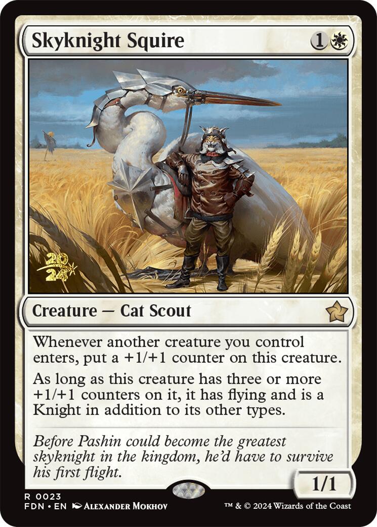 Skyknight Squire [Foundations Prerelease Promos] | Mega City Incorporated