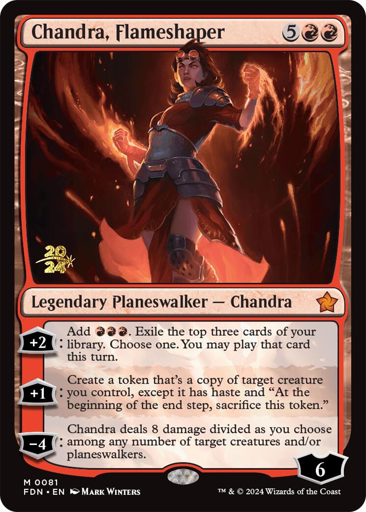 Chandra, Flameshaper [Foundations Prerelease Promos] | Mega City Incorporated