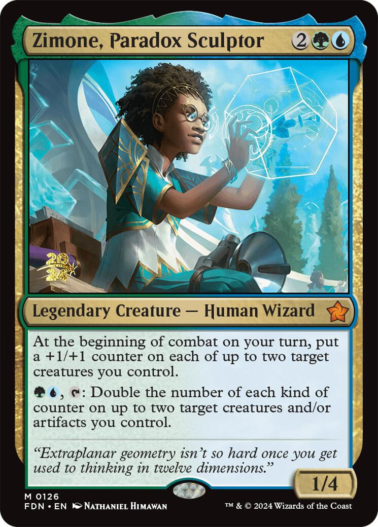 Zimone, Paradox Sculptor [Foundations Prerelease Promos] | Mega City Incorporated