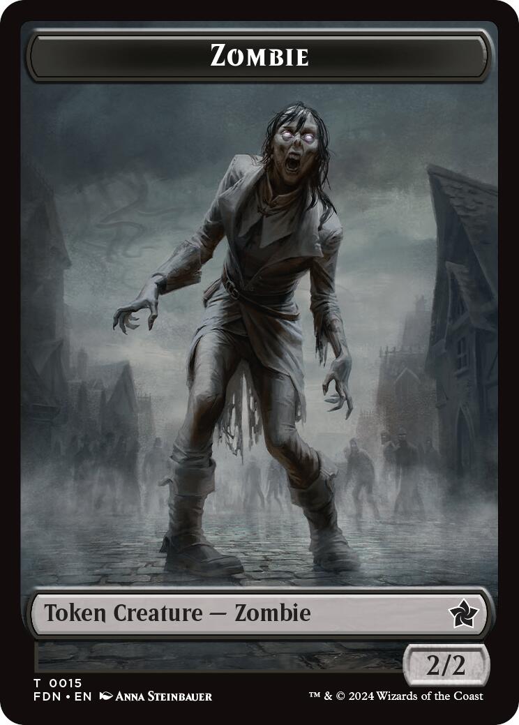 Goblin // Zombie Doubled-Sided Token [Foundations Tokens] | Mega City Incorporated