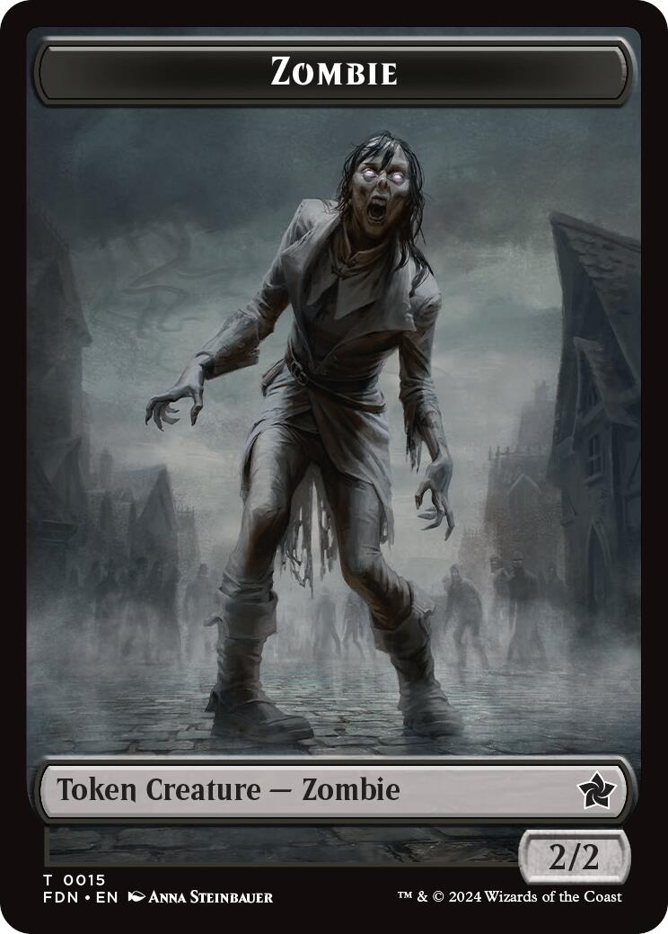 Zombie // Insect Doubled-Sided Token [Foundations Tokens] | Mega City Incorporated