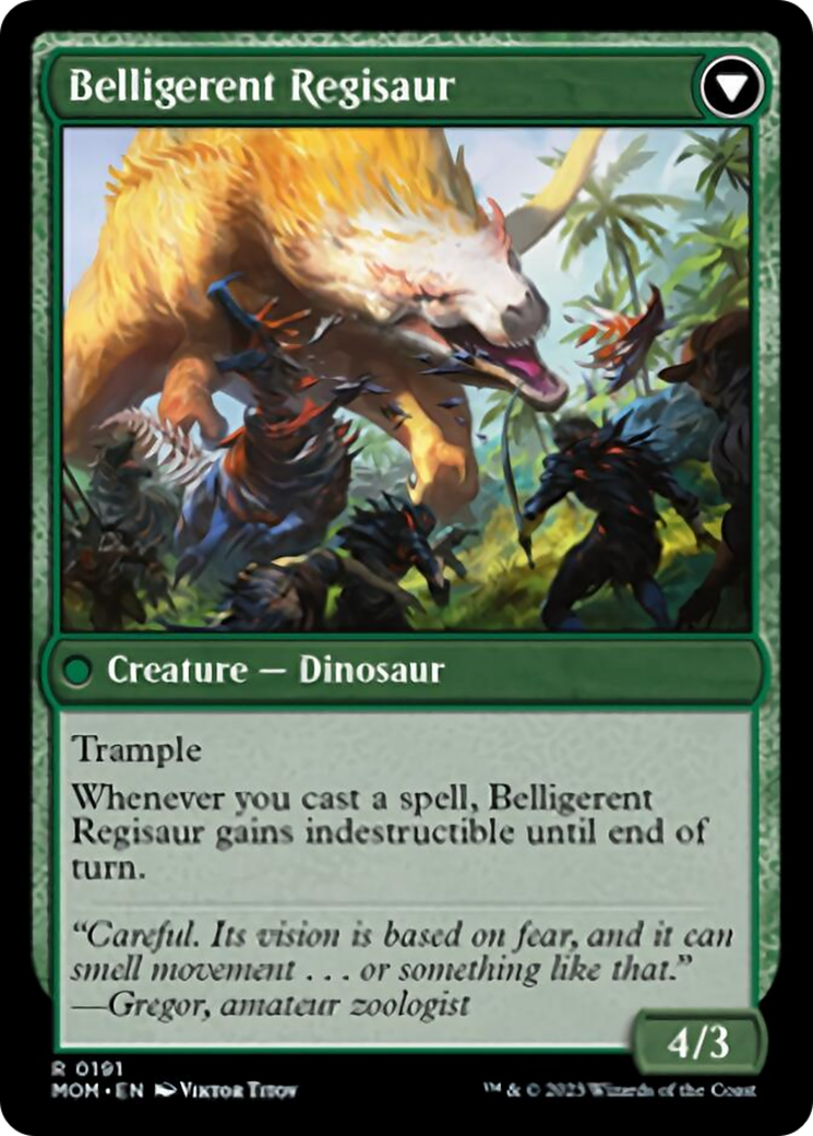 Invasion of Ixalan // Belligerent Regisaur [March of the Machine] | Mega City Incorporated