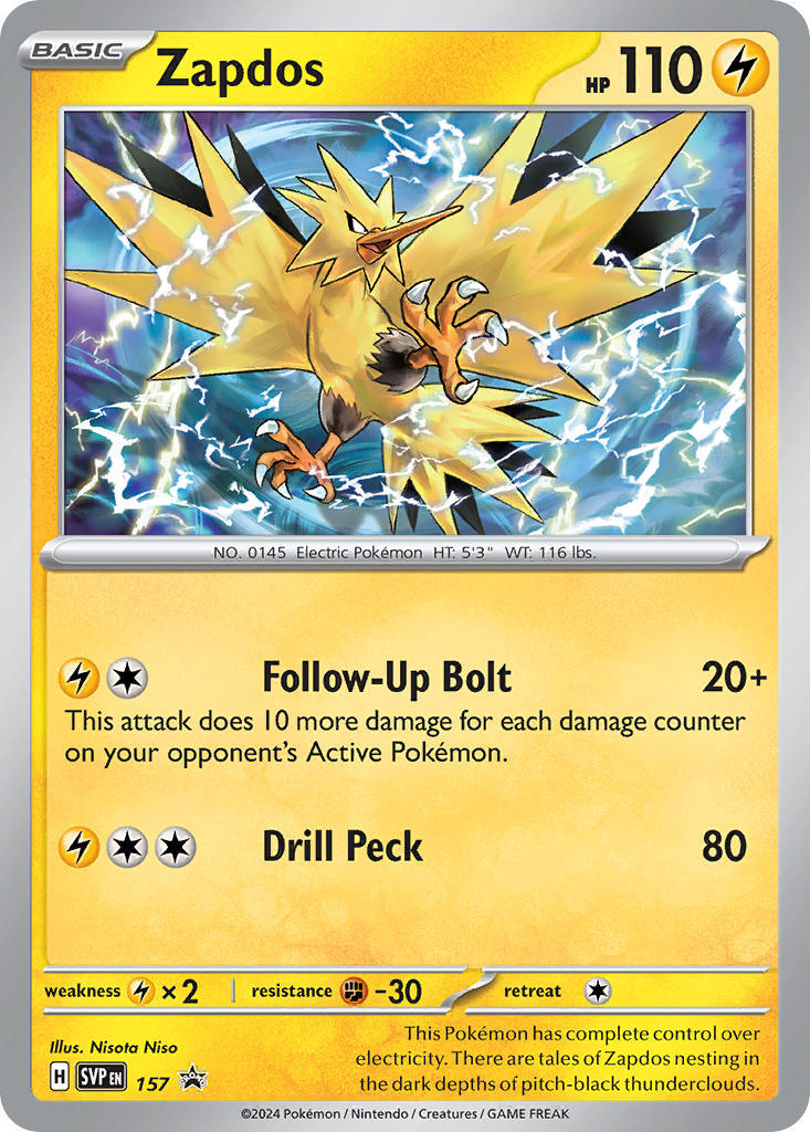 Zapdos (157) [Scarlet & Violet: Black Star Promos] | Mega City Incorporated