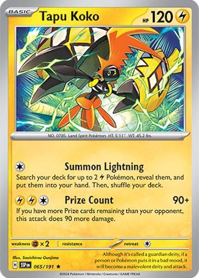 Tapu Koko (065/191) (Deck Exclusives) [Scarlet & Violet: Surging Sparks] | Mega City Incorporated