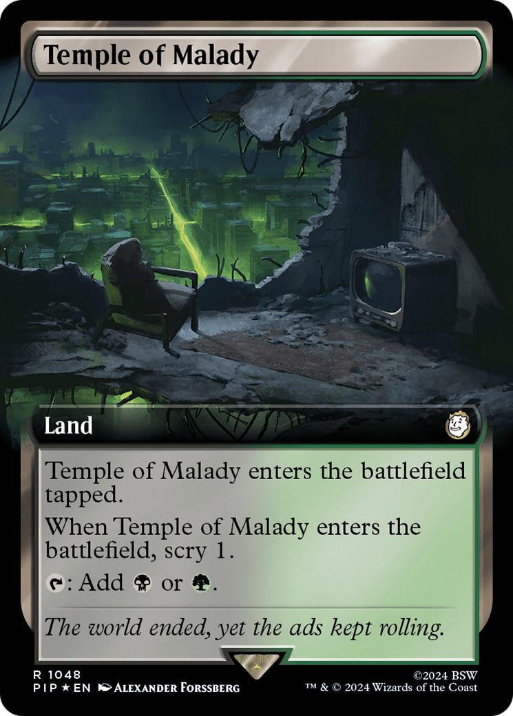 Temple of Malady (Extended Art) (Surge Foil) [Fallout] | Mega City Incorporated