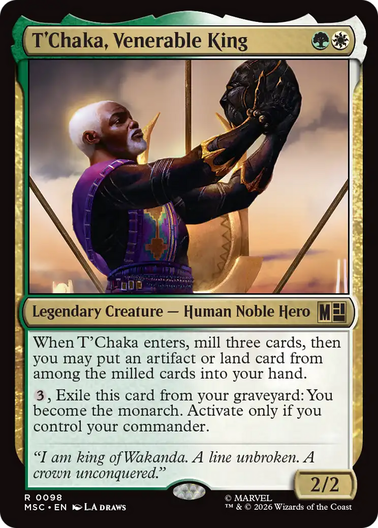 T'Chaka, Venerable King (Surge Foil) [Marvel Super Heroes Commander] | Mega City Incorporated