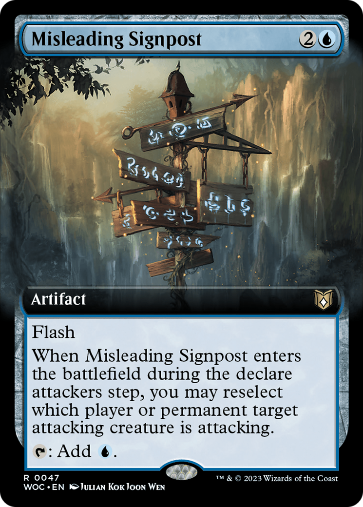 Misleading Signpost (Extended Art) [Wilds of Eldraine Commander] | Mega City Incorporated