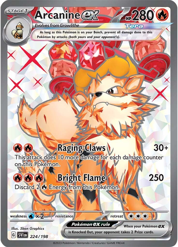 Arcanine ex (224/198) [Scarlet & Violet: Base Set] | Mega City Incorporated