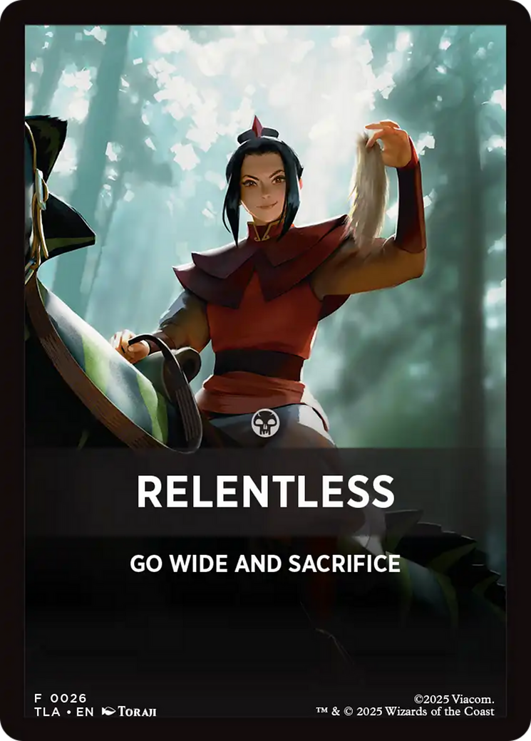Relentless Theme Card [Avatar: The Last Airbender Tokens] | Mega City Incorporated
