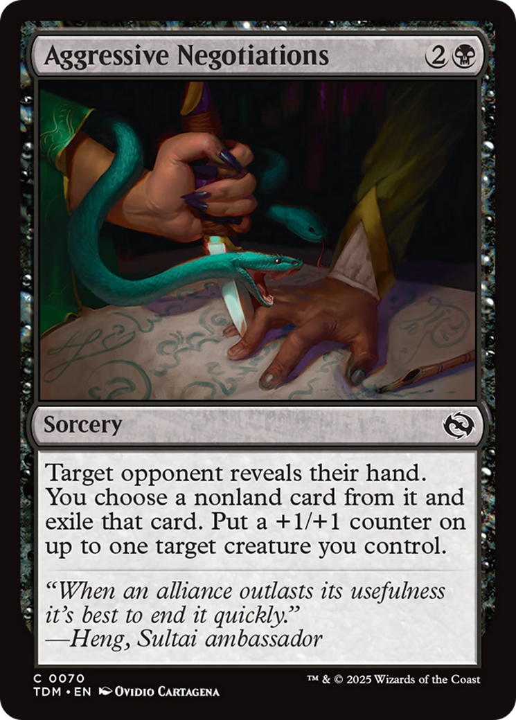 Aggressive Negotiations [Tarkir: Dragonstorm] | Mega City Incorporated