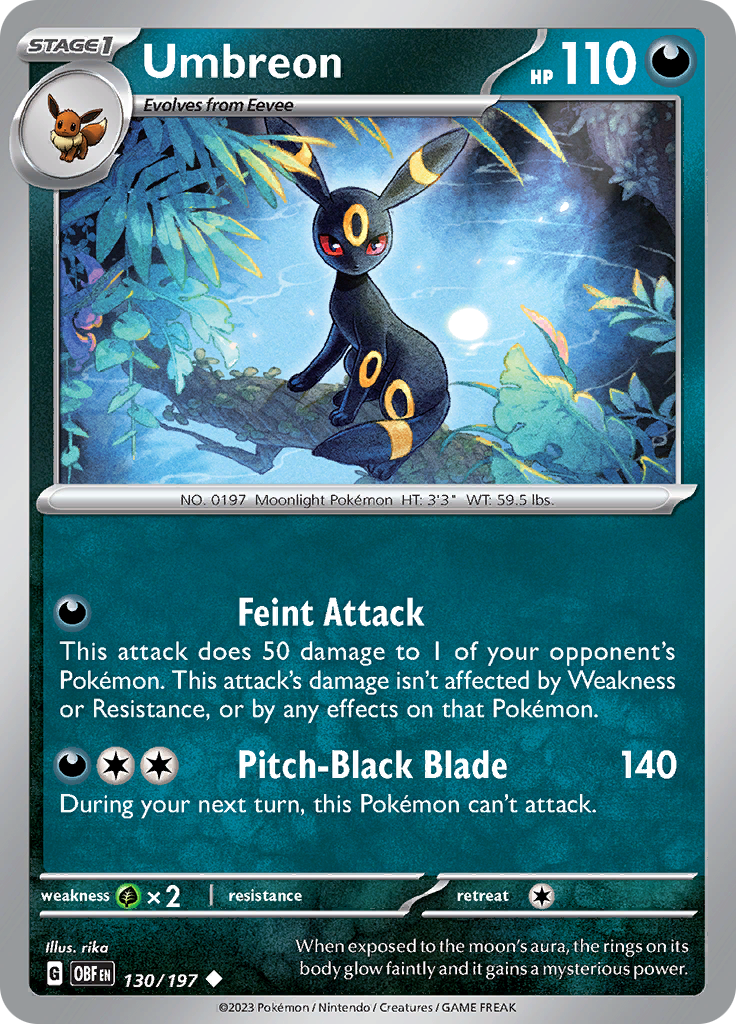 Umbreon (130/197) [Scarlet & Violet: Obsidian Flames] | Mega City Incorporated