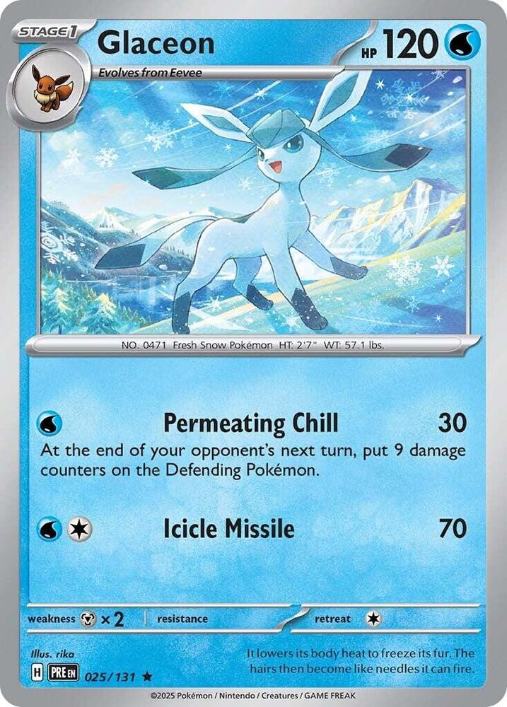 Glaceon (025/131) [Scarlet & Violet: Prismatic Evolutions] | Mega City Incorporated