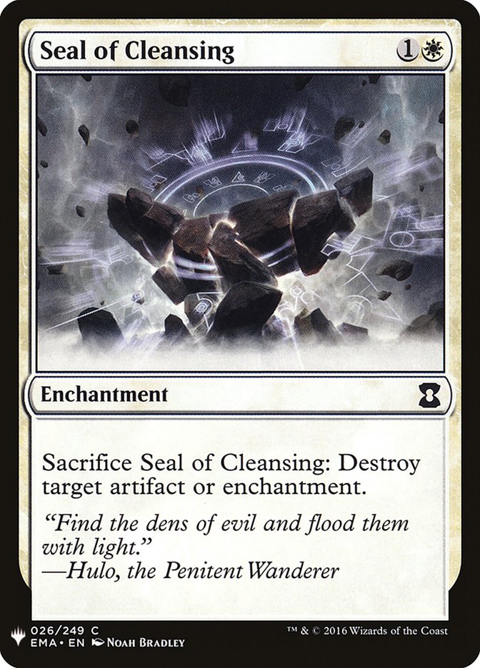 Seal of Cleansing [Mystery Booster] | Mega City Incorporated