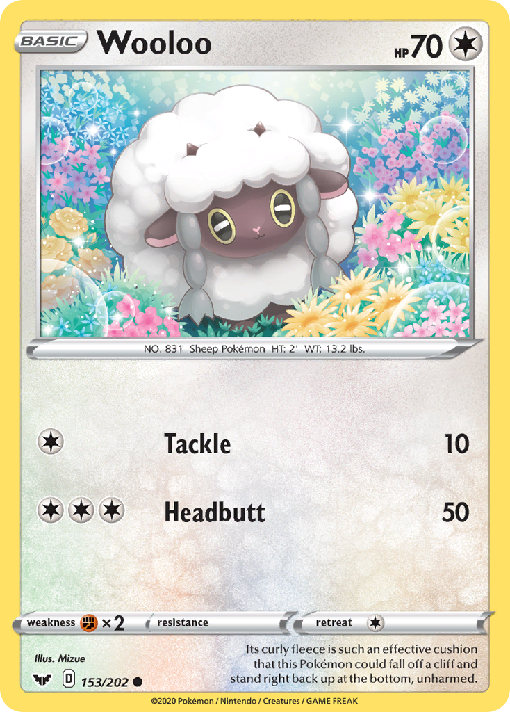 Wooloo (153/202) [Sword & Shield: Base Set] | Mega City Incorporated