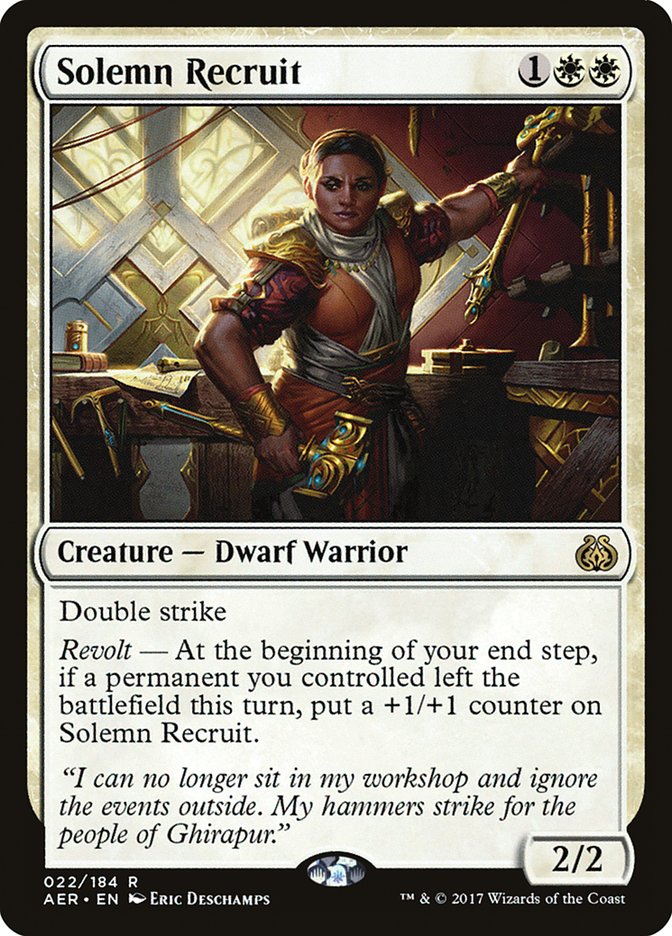 Solemn Recruit [Aether Revolt] | Mega City Incorporated