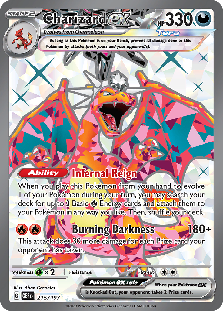 Charizard ex (215/197) [Scarlet & Violet: Obsidian Flames] | Mega City Incorporated