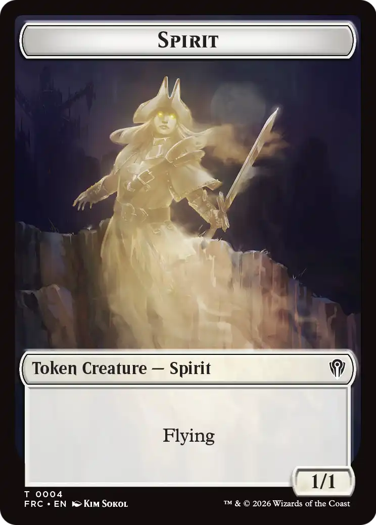 Goblin // Spirit Double-Sided Token [Reality Fracture Commander Tokens] | Mega City Incorporated