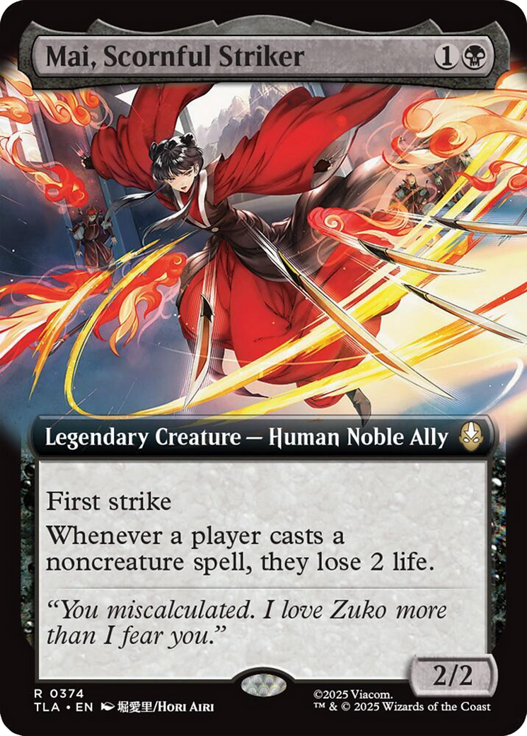 Mai, Scornful Striker (Extended Art) [Avatar: The Last Airbender] | Mega City Incorporated