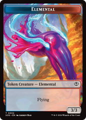 Fractal (0004) // Elemental (0002) Double-Sided Token [Secrets of Strixhaven Tokens] | Mega City Incorporated