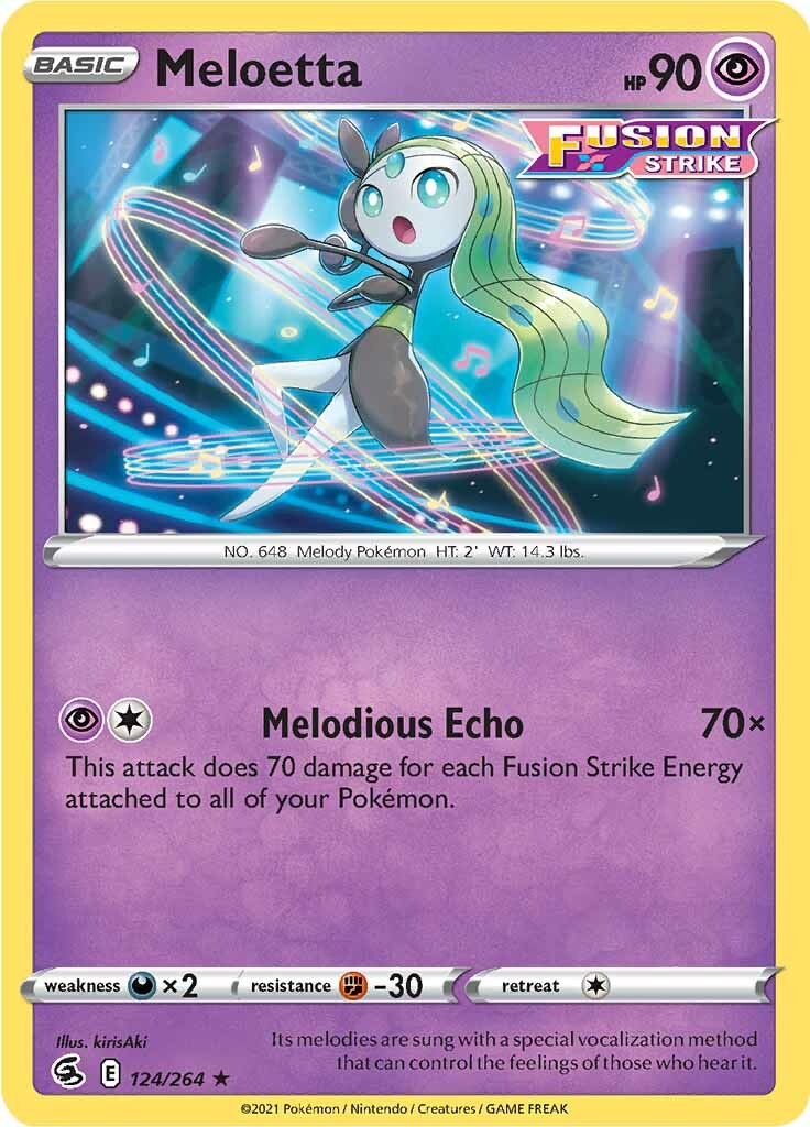 Meloetta (124/264) [Sword & Shield: Fusion Strike] | Mega City Incorporated