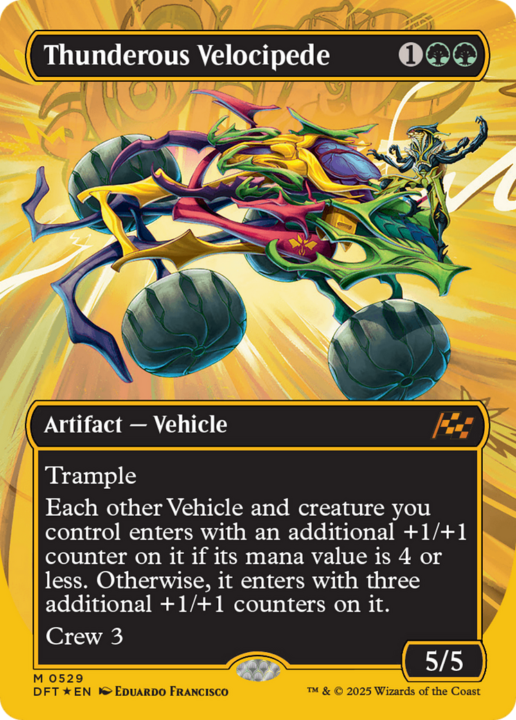 Thunderous Velocipede (Borderless) (First-Place Foil) [Aetherdrift] | Mega City Incorporated