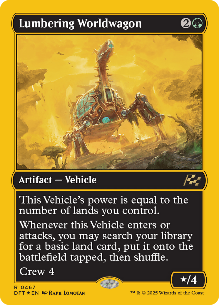 Lumbering Worldwagon (First-Place Foil) [Aetherdrift] | Mega City Incorporated