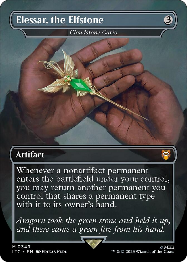 Cloudstone Curio - Elessar, the Elfstone (Borderless) [The Lord of the Rings: Tales of Middle-Earth Commander] | Mega City Incorporated