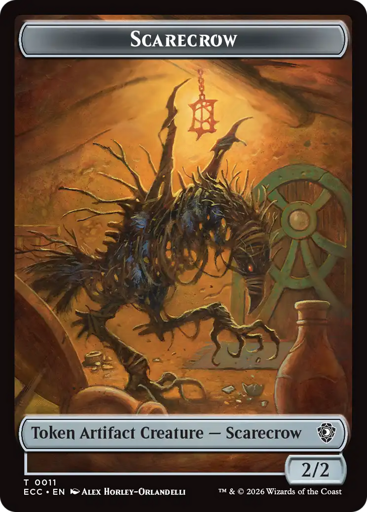 Saproling // Scarecrow Double-Sided Token [Lorwyn Eclipsed Tokens] | Mega City Incorporated