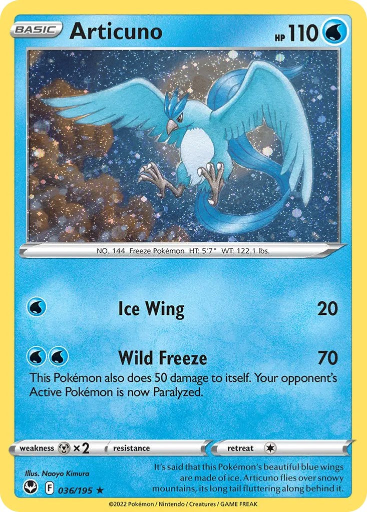 Articuno (036/195) (Cosmos Holo) [Sword & Shield: Base Set] | Mega City Incorporated