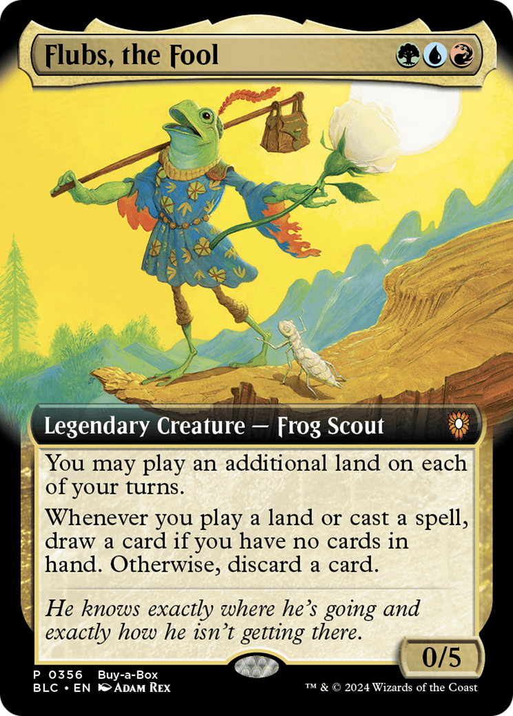 Flubs, the Fool (Buy-A-Box) (Extended Art) [Bloomburrow Promos] | Mega City Incorporated