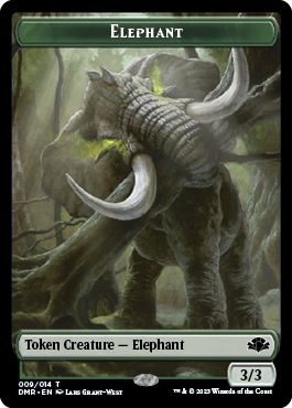 Elephant // Cat (008) Double-Sided Token [Dominaria Remastered Tokens] | Mega City Incorporated