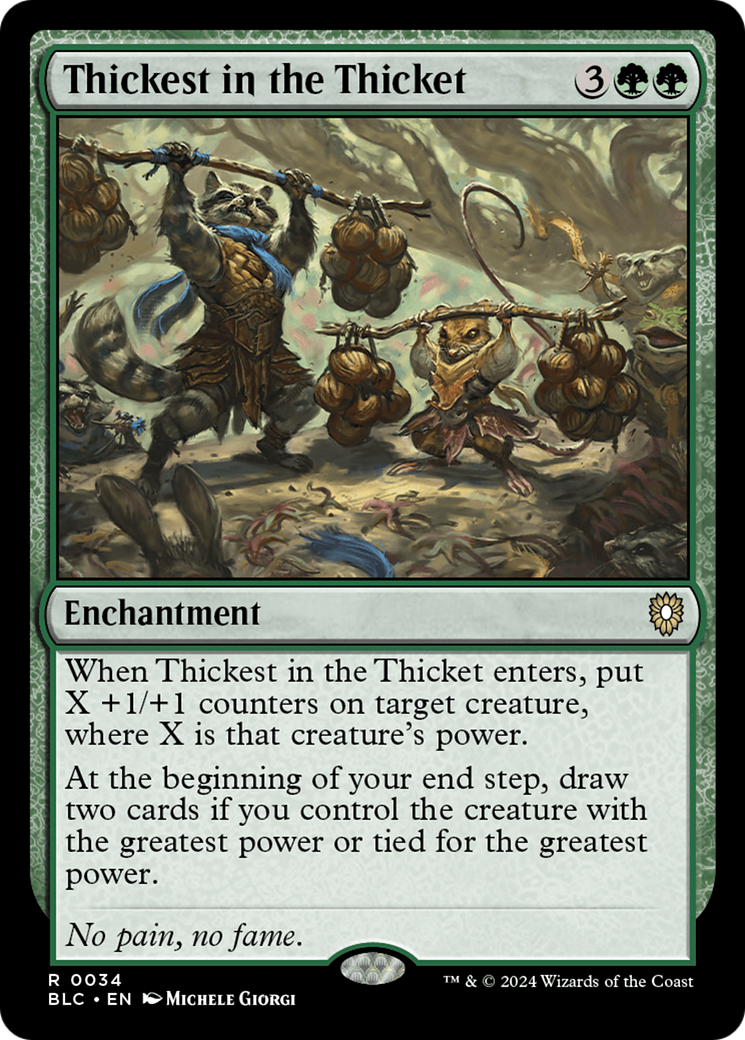 Thickest in the Thicket [Bloomburrow Commander] | Mega City Incorporated