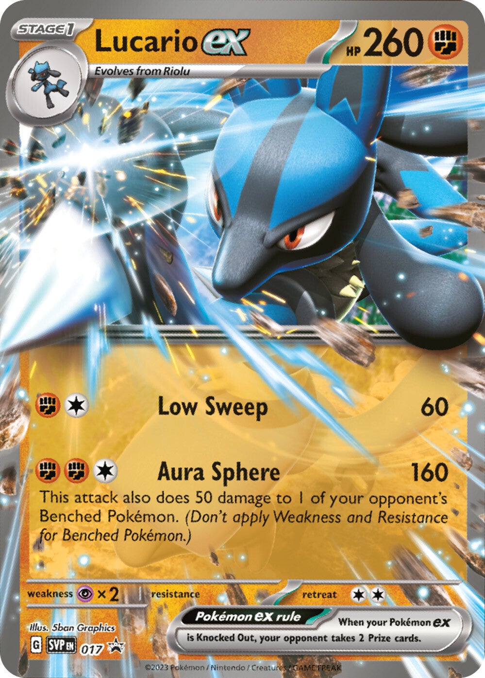 Lucario ex (017) [Scarlet & Violet: Black Star Promos] | Mega City Incorporated