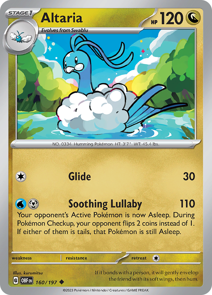 Altaria (160/197) [Scarlet & Violet: Obsidian Flames] | Mega City Incorporated