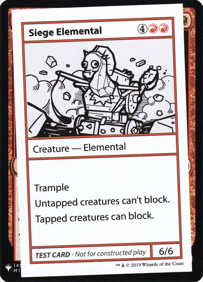 Siege Elemental [Mystery Booster Playtest Cards] | Mega City Incorporated