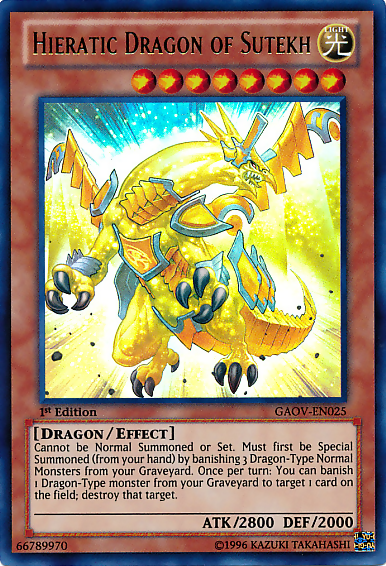 Hieratic Dragon of Sutekh [GAOV-EN025] Ultra Rare | Mega City Incorporated