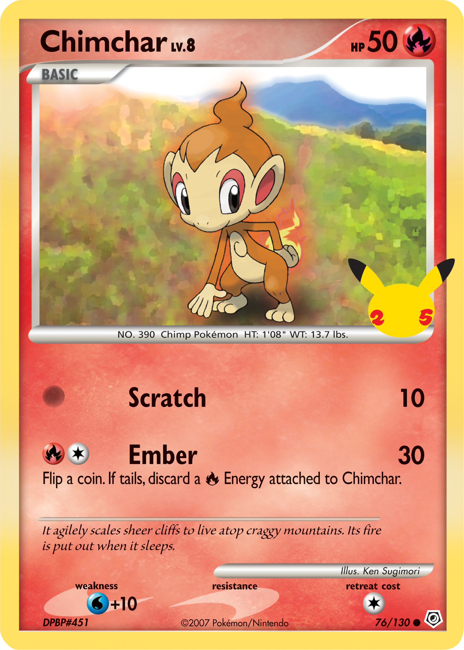 Chimchar (76/130) (Jumbo Card) [First Partner Pack] | Mega City Incorporated