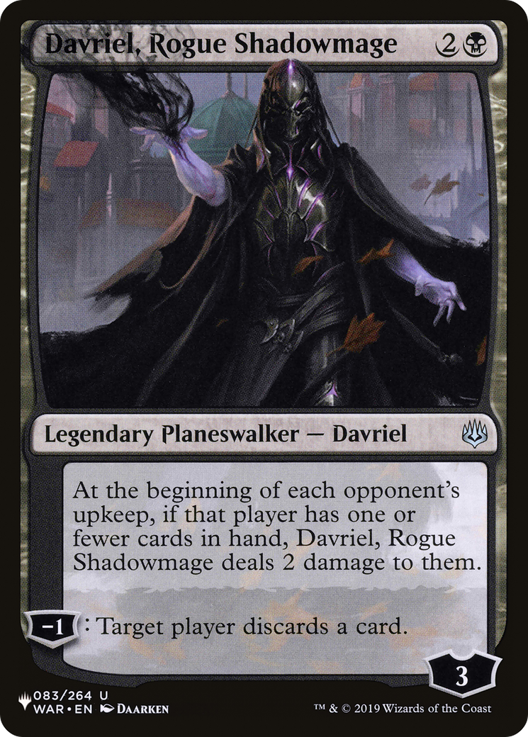 Davriel, Rogue Shadowmage [The List] | Mega City Incorporated