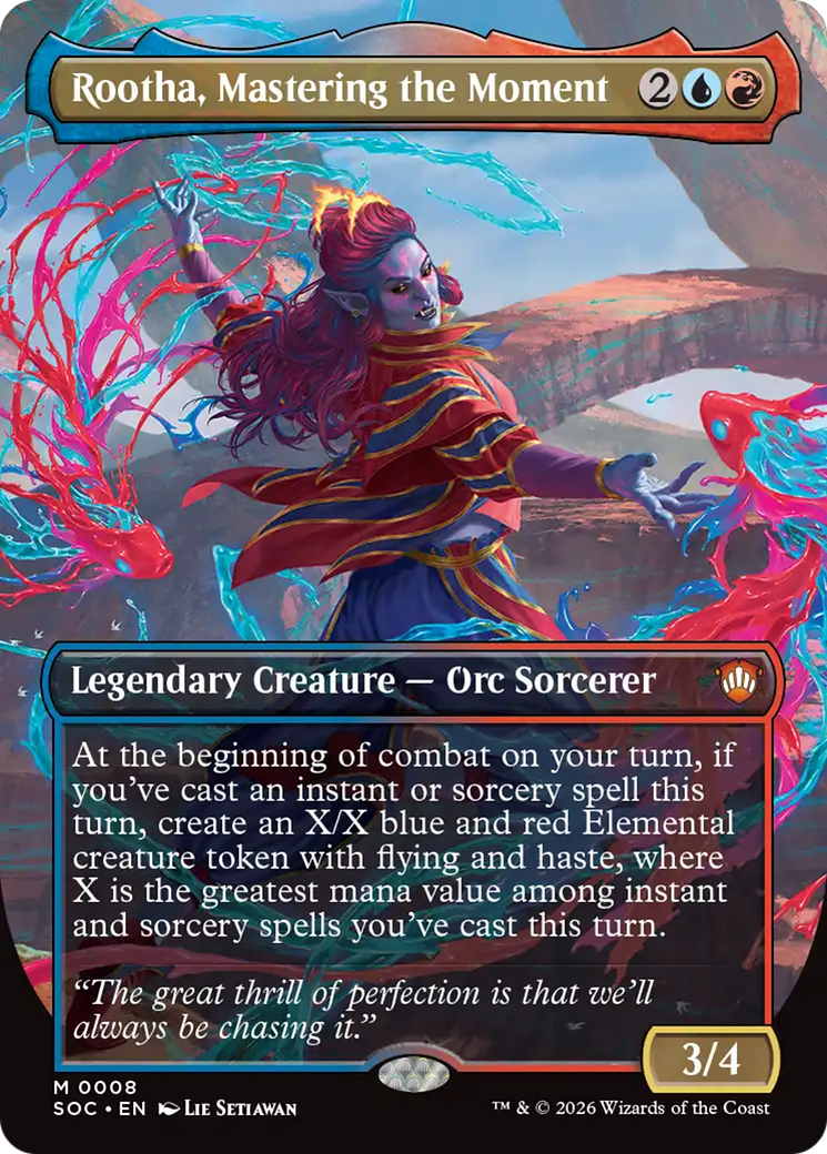 Rootha, Mastering the Moment (Borderless) [Secrets of Strixhaven Commander] | Mega City Incorporated