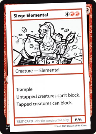 Siege Elemental (2021 Edition) [Mystery Booster Playtest Cards] | Mega City Incorporated