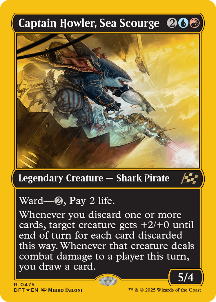 Captain Howler, Sea Scourge (First-Place Foil) [Aetherdrift] | Mega City Incorporated