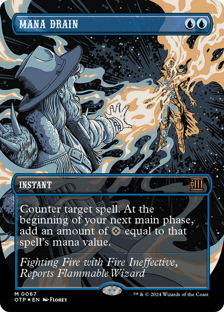 Mana Drain (Textured Foil) [Outlaws of Thunder Junction: Breaking News] | Mega City Incorporated