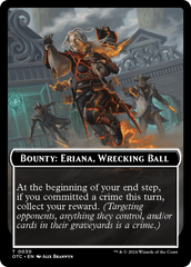 Bounty: Eriana, Wrecking Ball // Bounty Rules Double-Sided Token [Outlaws of Thunder Junction Commander Tokens] | Mega City Incorporated